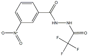 2,2,2-trifluoro-N'-{3-nitrobenzoyl}acetohydrazide 化学構造式