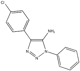 4-(4-chlorophenyl)-1-phenyl-1H-1,2,3-triazol-5-ylamine,,结构式