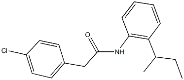 N-(2-sec-butylphenyl)-2-(4-chlorophenyl)acetamide,,结构式