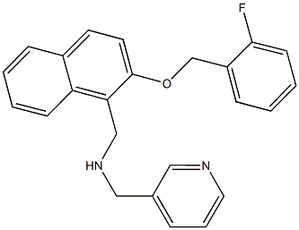 N-({2-[(2-fluorobenzyl)oxy]-1-naphthyl}methyl)-N-(3-pyridinylmethyl)amine 化学構造式