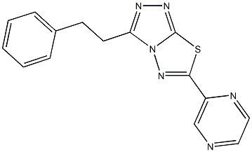 3-(2-phenylethyl)-6-(2-pyrazinyl)[1,2,4]triazolo[3,4-b][1,3,4]thiadiazole Structure