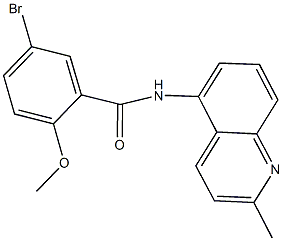 5-bromo-2-methoxy-N-(2-methyl-5-quinolinyl)benzamide Struktur