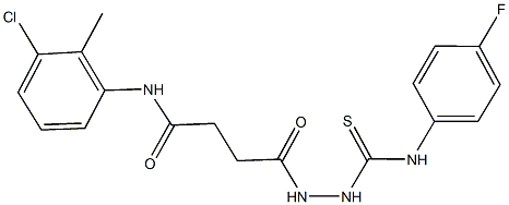 N-(3-chloro-2-methylphenyl)-4-{2-[(4-fluoroanilino)carbothioyl]hydrazino}-4-oxobutanamide Structure