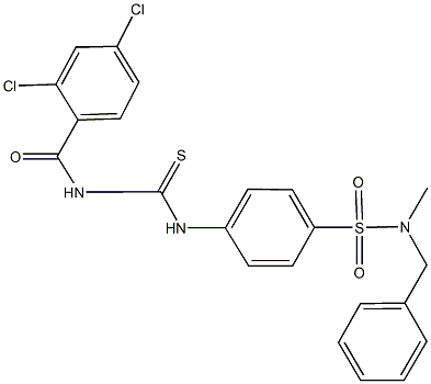 N-benzyl-4-({[(2,4-dichlorobenzoyl)amino]carbothioyl}amino)-N-methylbenzenesulfonamide