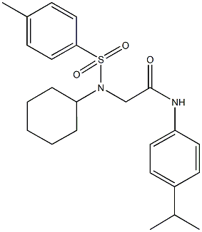 2-{cyclohexyl[(4-methylphenyl)sulfonyl]amino}-N-(4-isopropylphenyl)acetamide,,结构式