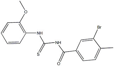 N-(3-bromo-4-methylbenzoyl)-N'-(2-methoxyphenyl)thiourea 结构式