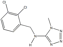 N-(2,3-dichlorobenzyl)-N-(1-methyl-1H-tetraazol-5-yl)amine 化学構造式