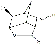 2-bromo-9-(hydroxymethyl)-4-oxatricyclo[4.2.1.0~3,7~]nonan-5-one 化学構造式