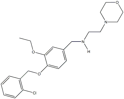 N-{4-[(2-chlorobenzyl)oxy]-3-ethoxybenzyl}-N-[2-(4-morpholinyl)ethyl]amine Struktur