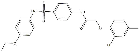 2-(2-bromo-4-methylphenoxy)-N-{4-[(4-ethoxyanilino)sulfonyl]phenyl}acetamide