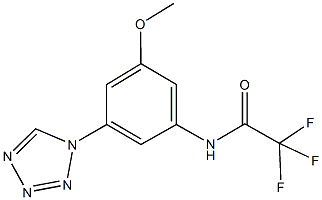 2,2,2-trifluoro-N-[3-methoxy-5-(1H-tetraazol-1-yl)phenyl]acetamide 化学構造式