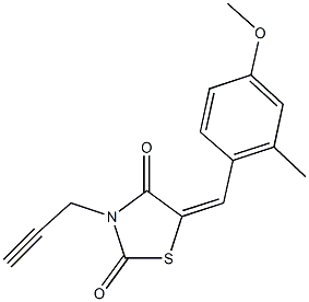 5-(4-methoxy-2-methylbenzylidene)-3-prop-2-ynyl-1,3-thiazolidine-2,4-dione|