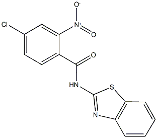 N-(1,3-benzothiazol-2-yl)-4-chloro-2-nitrobenzamide 结构式