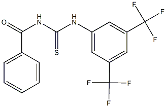 N-benzoyl-N'-[3,5-bis(trifluoromethyl)phenyl]thiourea Struktur