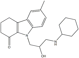 9-[3-(cyclohexylamino)-2-hydroxypropyl]-6-methyl-2,3,4,9-tetrahydro-1H-carbazol-1-one Structure