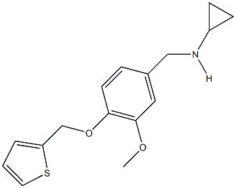 N-cyclopropyl-N-[3-methoxy-4-(2-thienylmethoxy)benzyl]amine 结构式