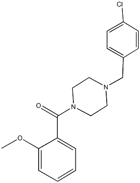 1-(4-chlorobenzyl)-4-(2-methoxybenzoyl)piperazine,,结构式
