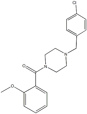 1-(4-chlorobenzyl)-4-(2-methoxybenzoyl)piperazine 结构式