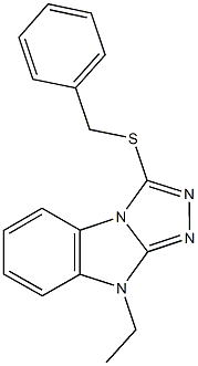 3-(benzylsulfanyl)-9-ethyl-9H-[1,2,4]triazolo[4,3-a]benzimidazole Structure