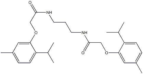2-(2-isopropyl-5-methylphenoxy)-N-(3-{[(2-isopropyl-5-methylphenoxy)acetyl]amino}propyl)acetamide Structure
