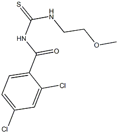 N-(2,4-dichlorobenzoyl)-N'-(2-methoxyethyl)thiourea Struktur