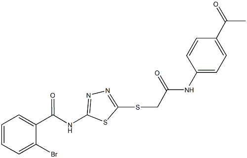 N-(5-{[2-(4-acetylanilino)-2-oxoethyl]sulfanyl}-1,3,4-thiadiazol-2-yl)-2-bromobenzamide