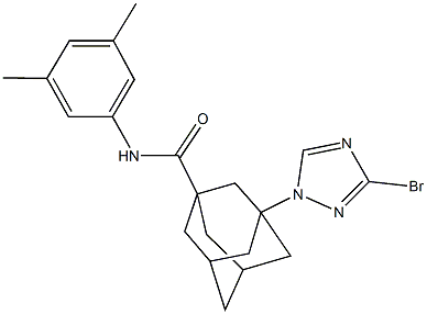 3-(3-bromo-1H-1,2,4-triazol-1-yl)-N-(3,5-dimethylphenyl)-1-adamantanecarboxamide Structure