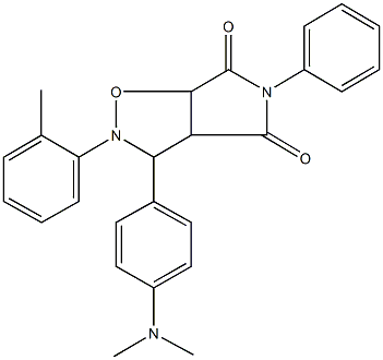 3-[4-(dimethylamino)phenyl]-2-(2-methylphenyl)-5-phenyldihydro-2H-pyrrolo[3,4-d]isoxazole-4,6(3H,5H)-dione 结构式