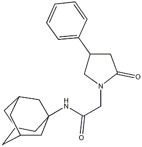 N-(1-adamantyl)-2-(2-oxo-4-phenyl-1-pyrrolidinyl)acetamide,,结构式