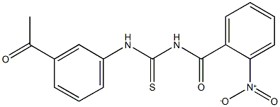 N-(3-acetylphenyl)-N'-{2-nitrobenzoyl}thiourea Structure
