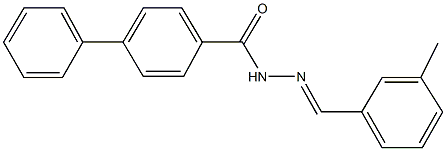 N'-(3-methylbenzylidene)[1,1'-biphenyl]-4-carbohydrazide Structure