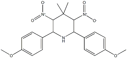 3,5-dinitro-2,6-bis(4-methoxyphenyl)-4,4-dimethylpiperidine 结构式