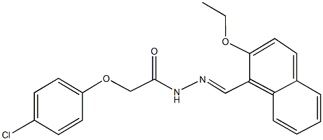 2-(4-chlorophenoxy)-N'-[(2-ethoxy-1-naphthyl)methylene]acetohydrazide,,结构式