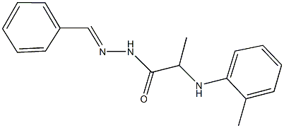 N'-benzylidene-2-(2-toluidino)propanohydrazide,,结构式