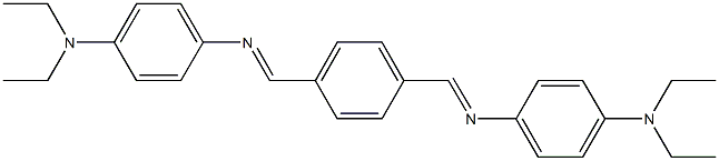 N~1~-[4-({[4-(diethylamino)phenyl]imino}methyl)benzylidene]-N~4~,N~4~-diethyl-1,4-benzenediamine Struktur