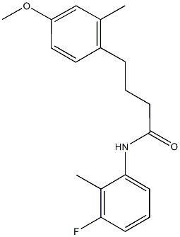 N-(3-fluoro-2-methylphenyl)-4-[2-methyl-4-(methyloxy)phenyl]butanamide Structure
