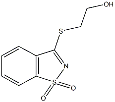 2-[(1,1-dioxido-1,2-benzisothiazol-3-yl)sulfanyl]ethanol Structure