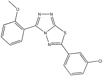 2-[6-(3-chlorophenyl)[1,2,4]triazolo[3,4-b][1,3,4]thiadiazol-3-yl]phenyl methyl ether|