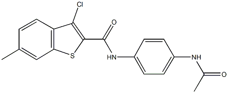 N-[4-(acetylamino)phenyl]-3-chloro-6-methyl-1-benzothiophene-2-carboxamide