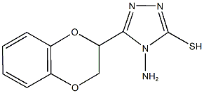 4-amino-5-(2,3-dihydro-1,4-benzodioxin-2-yl)-4H-1,2,4-triazol-3-yl hydrosulfide,,结构式