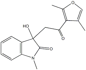 3-[2-(2,4-dimethyl-3-furyl)-2-oxoethyl]-3-hydroxy-1-methyl-1,3-dihydro-2H-indol-2-one