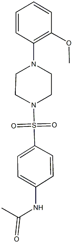 N-(4-{[4-(2-methoxyphenyl)-1-piperazinyl]sulfonyl}phenyl)acetamide Structure