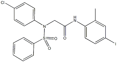 2-[4-chloro(phenylsulfonyl)anilino]-N-(4-iodo-2-methylphenyl)acetamide