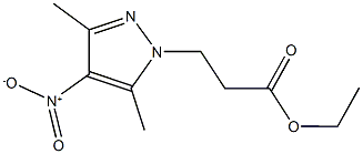 ethyl 3-{4-nitro-3,5-dimethyl-1H-pyrazol-1-yl}propanoate,,结构式