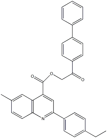 2-[1,1'-biphenyl]-4-yl-2-oxoethyl 2-(4-ethylphenyl)-6-methyl-4-quinolinecarboxylate