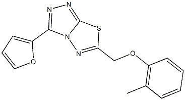 [3-(2-furyl)[1,2,4]triazolo[3,4-b][1,3,4]thiadiazol-6-yl]methyl 2-methylphenyl ether Structure