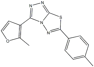 3-(2-methyl-3-furyl)-6-(4-methylphenyl)[1,2,4]triazolo[3,4-b][1,3,4]thiadiazole Structure