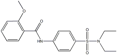 N-{4-[(diethylamino)sulfonyl]phenyl}-2-methoxybenzamide 化学構造式