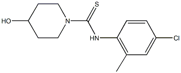 N-(4-chloro-2-methylphenyl)-4-hydroxy-1-piperidinecarbothioamide Struktur