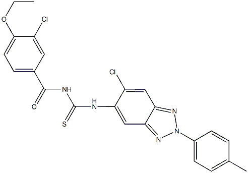 N-(3-chloro-4-ethoxybenzoyl)-N'-[6-chloro-2-(4-methylphenyl)-2H-1,2,3-benzotriazol-5-yl]thiourea